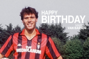 201场125球45助攻！米兰官方晒照，祝贺名宿范巴斯滕61岁生日