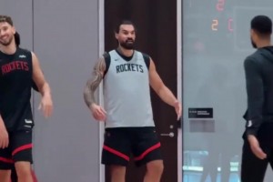 第一天被申京隔扣！第二天的亚当斯：成功找回场子😉